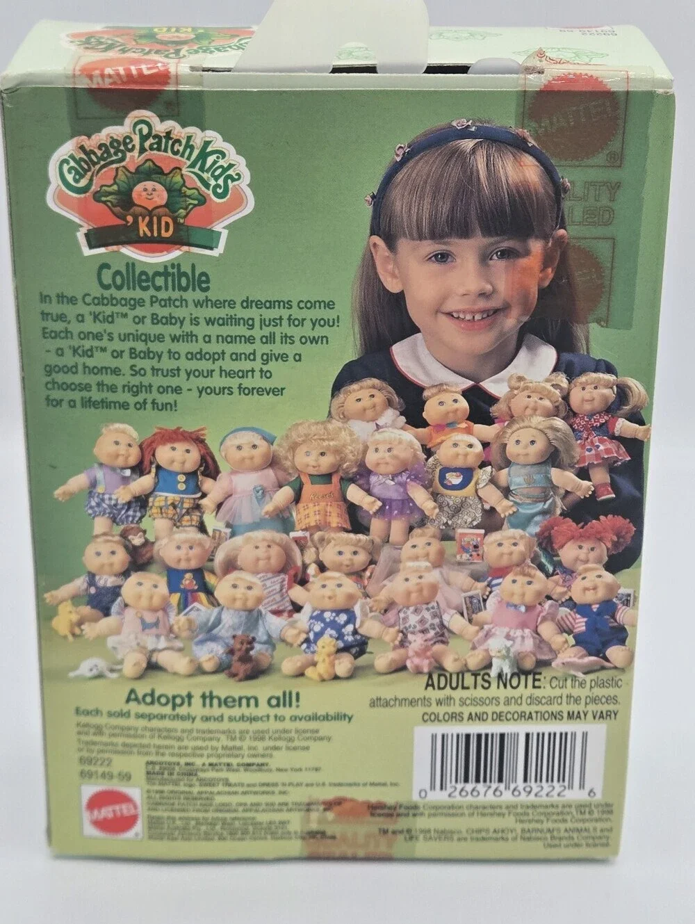 Vintage 1998 Mattel Cabbage Patch Kids 4.5” Baby Doll Ali Emma DOB April 16